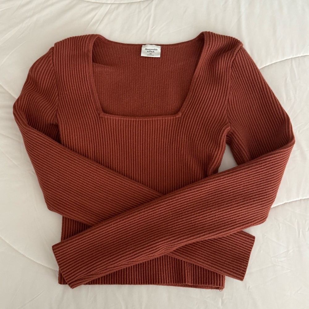 Abercrombie & Fitch Terracotta Ribbed Top